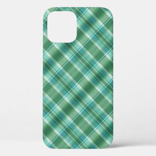 Green Plaid iPhone 12 Case