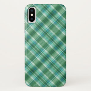 Green Plaid iPhone X Case