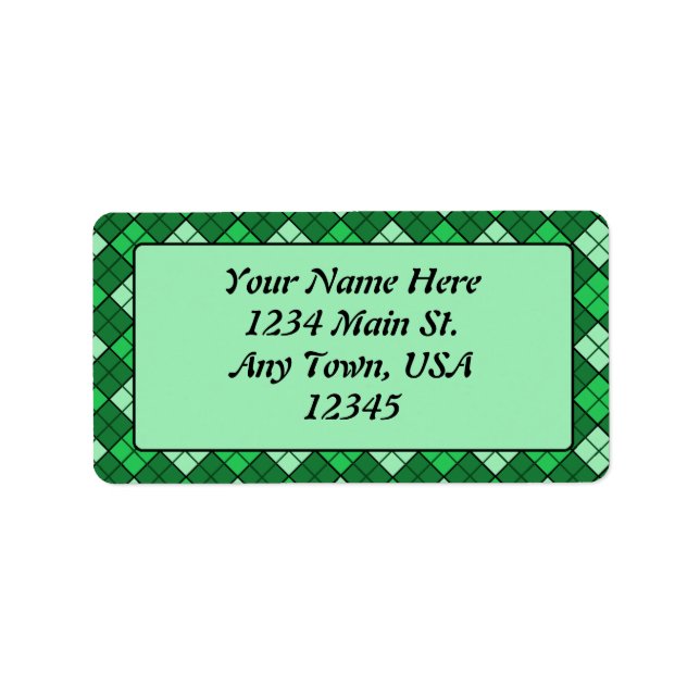 Green Plaid Label (Front)