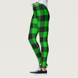 Green Plaid Leggings