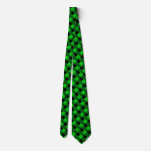 Green Plaid Neck Tie