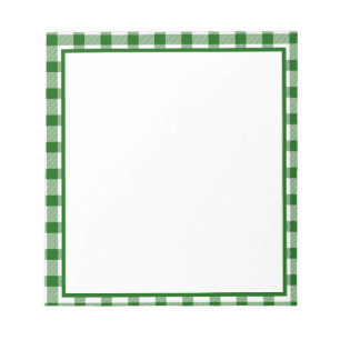 Green plaid  notepad