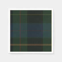 Green Plaid Paper Napkins