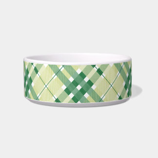 Green Plaid Pattern Bowl
