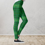Green Plaid Pattern Cool Chic Modern Leggings<br><div class="desc">Fun green plaid patterned leggings for your workouts or out on the town.</div>