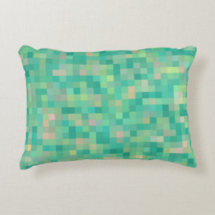 Green Plaid Pattern Decorative Cushion