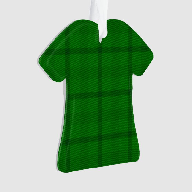 Green Plaid pattern -  Ornament (Front)