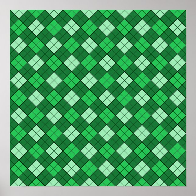 Green Plaid Poster (Front)