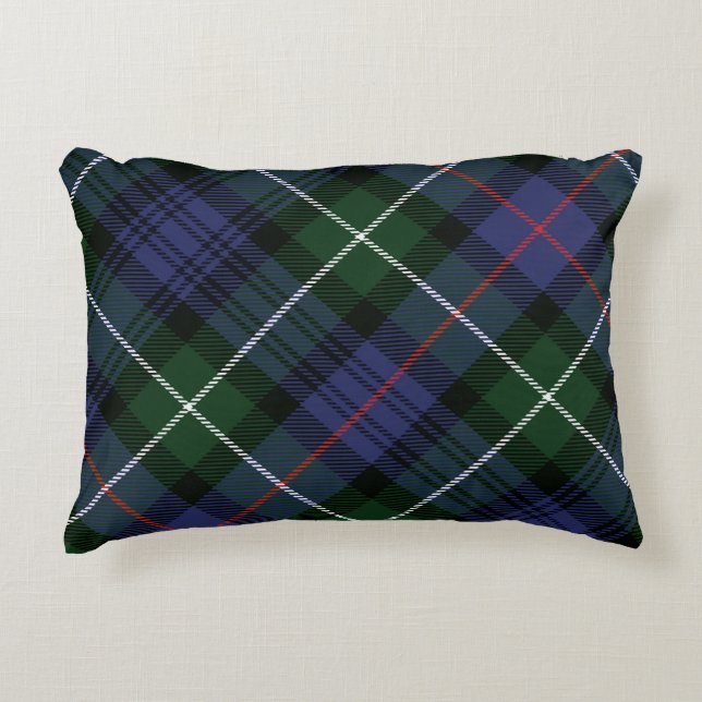 Green Plaid Rustic Clan MacKenzie Tartan Decorative Cushion (Front)
