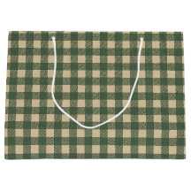 Green Plaid Rustic Country