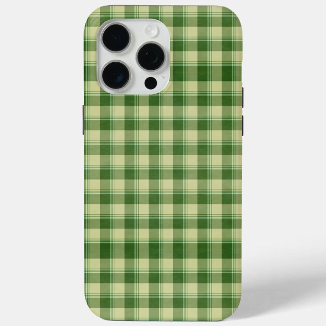 Green Plaid Saint Patrick's day Case-Mate iPhone Case (Back)