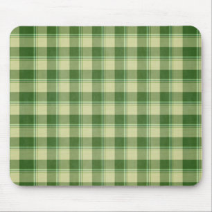 Green Plaid Saint Patrick's day Mouse Mat