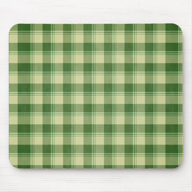 Green Plaid Saint Patrick's day Mouse Mat (Front)