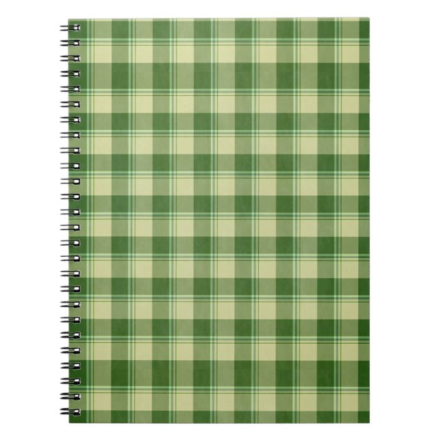 Green Plaid Saint Patrick's day Notebook (Front)