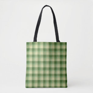 Green Plaid Saint Patrick's day Tote Bag