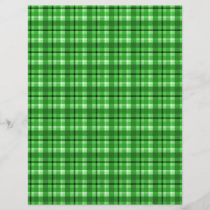 Green Plaid Scrapbook Paper