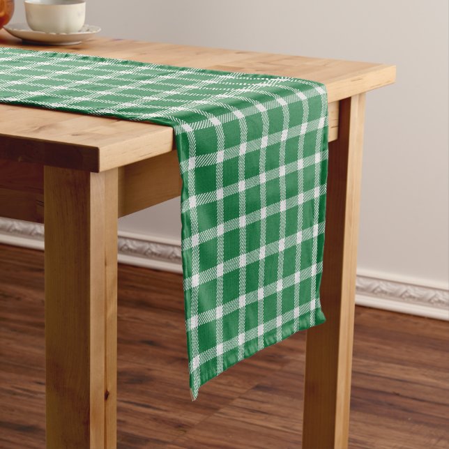 Green Plaid Table Runner (In Situ)