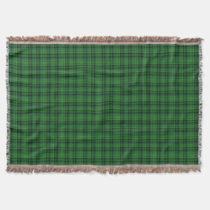 Green Plaid Throw Blanket