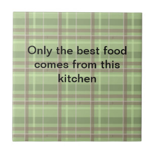 Green Plaid Tile Trivet