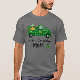 Green Plaid Truck Shamrocks St Patrick's Day One L T-Shirt