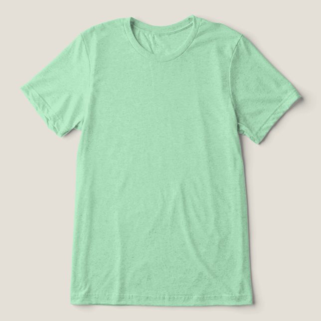 Green Plain Blank Nothing on Front Unisex Tri-Blend Shirt (Design Front)