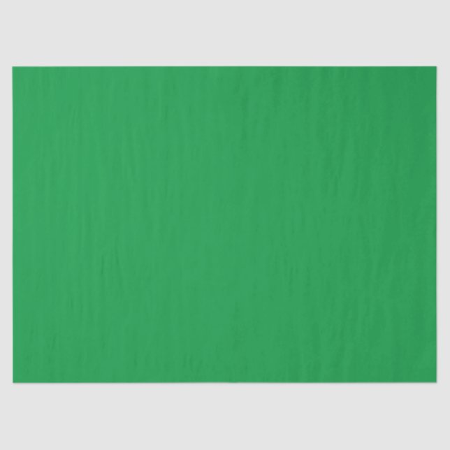 Green Plain Solid Colour Christmas Holiday Tissue Paper (Front)
