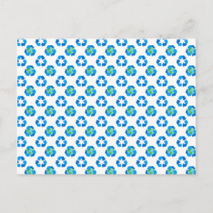Green Planet Dots Earth Day Ecology Environment Postcard
