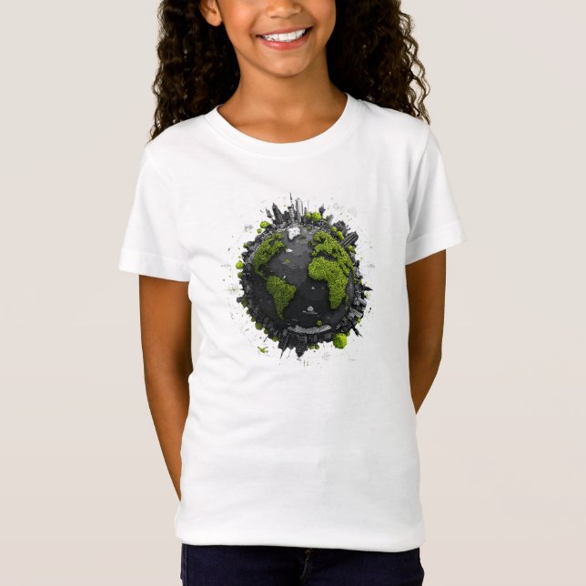 Green Planet Earth  T-Shirt (Front)