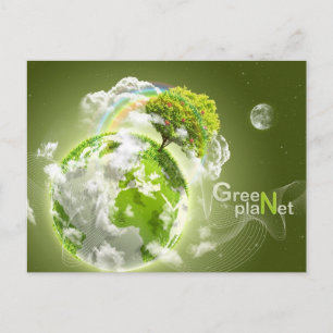 green planet postcard