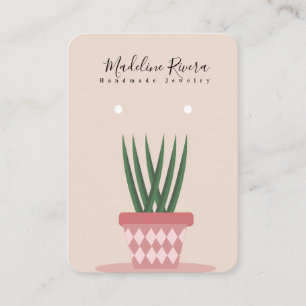 Green Plant Artisan Earring Display Cards