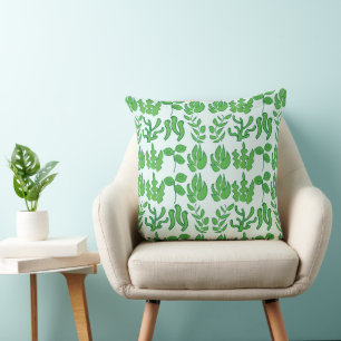 Green Plant Botanical  Cushion