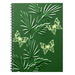 Green Plant & Butterfly Notebook