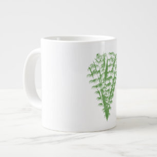 Green plant in the shape of a bouquet. large coffee mug