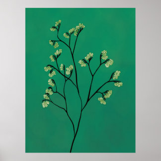 Green Plant Minimalist Botanical Art Poster