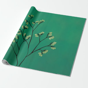 Green Plant Minimalist Botanical Art Wrapping Paper