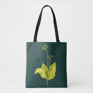 Green Plant Wild Garlic Botanical Tote Bag