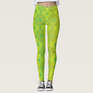 Green Plants Leggings
