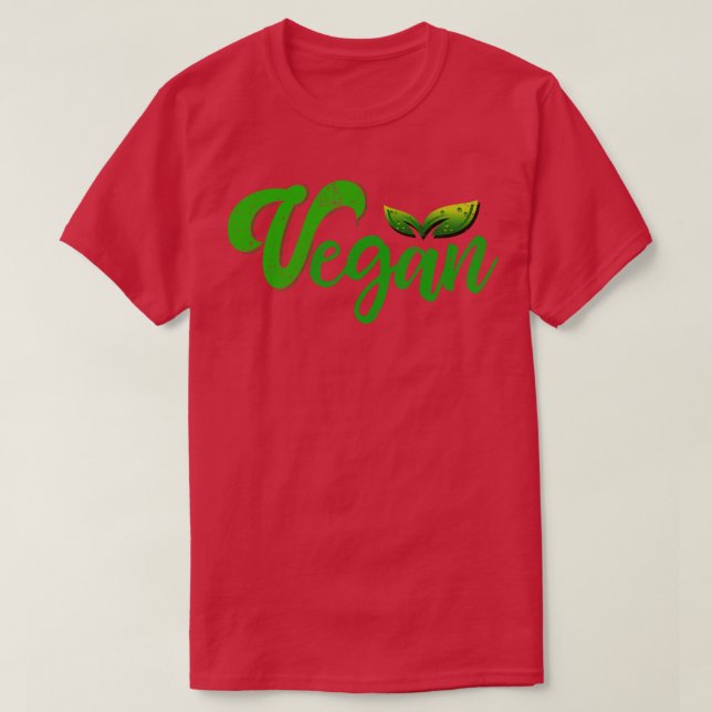 Green Plants Vegan T-Shirt (Design Front)