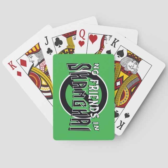 GREEN Playing Cards for Shanghai Rummy (Back)