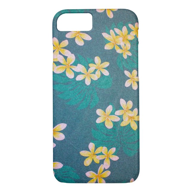 Green Plumeria Hawaii Case-Mate iPhone Case (Back)