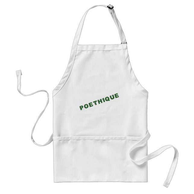 green poetry standard apron (Front)