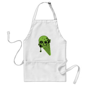 Green Poison Ice Cream Cone Adult Apron