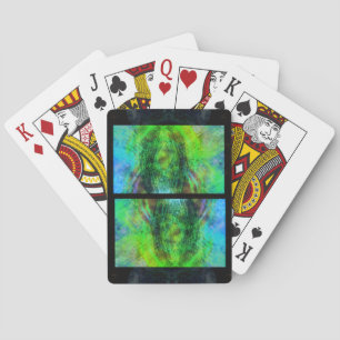 Green poker deluxe deck playing cards