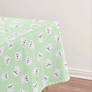 Green Polar Bear Birthday Party Tablecloth