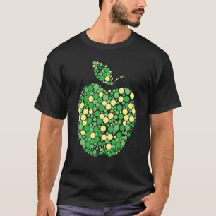 Green Polka Dot Apple For Teacher International Do T-Shirt