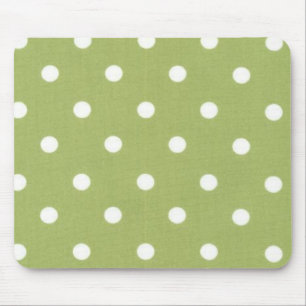 Green Polka Dot Design Mouse Mat