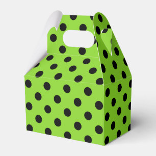Green Polka Dot Halloween Gable Favour Box