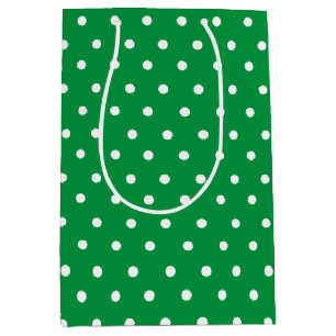 Green Polka Dot Medium Gift Bag