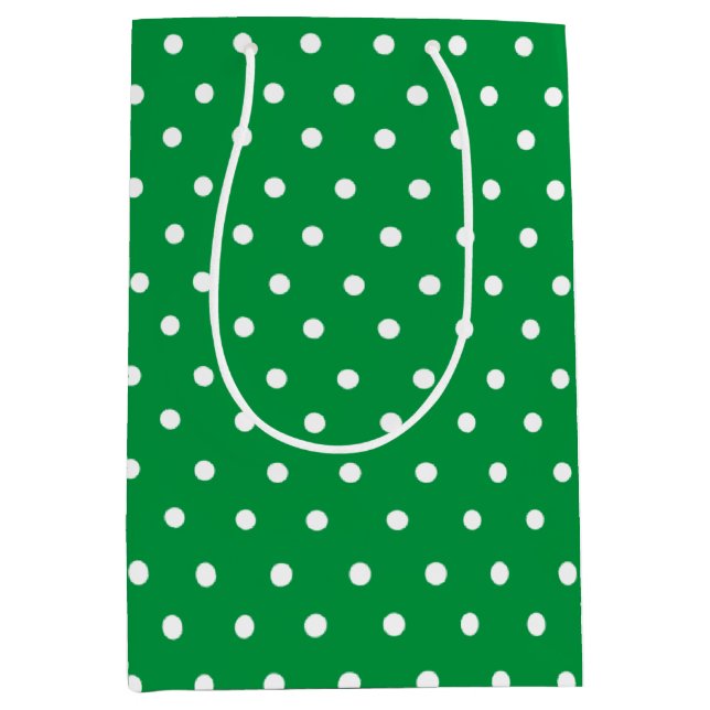 Green Polka Dot Medium Gift Bag (Front)
