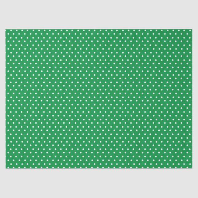 Green Polka Dot Tissue Paper (Front)